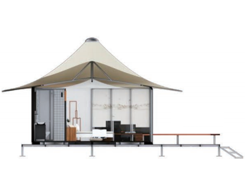 Wild Luxury Series opblaasbare tent met zeshoekige structuur